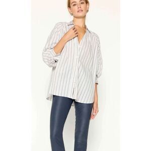 NWT Brochu Walker tanner striped shirt, XS $290 E29